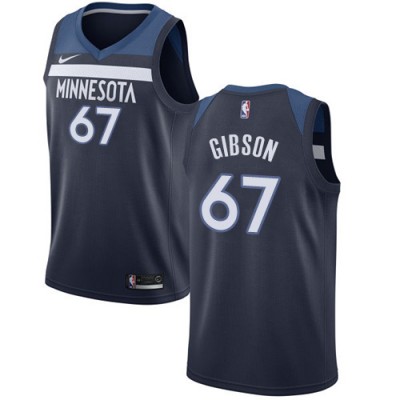 Nike Minnesota Timberwolves #67 Taj Gibson Navy Blue NBA Swingman Icon Edition Jersey Men's